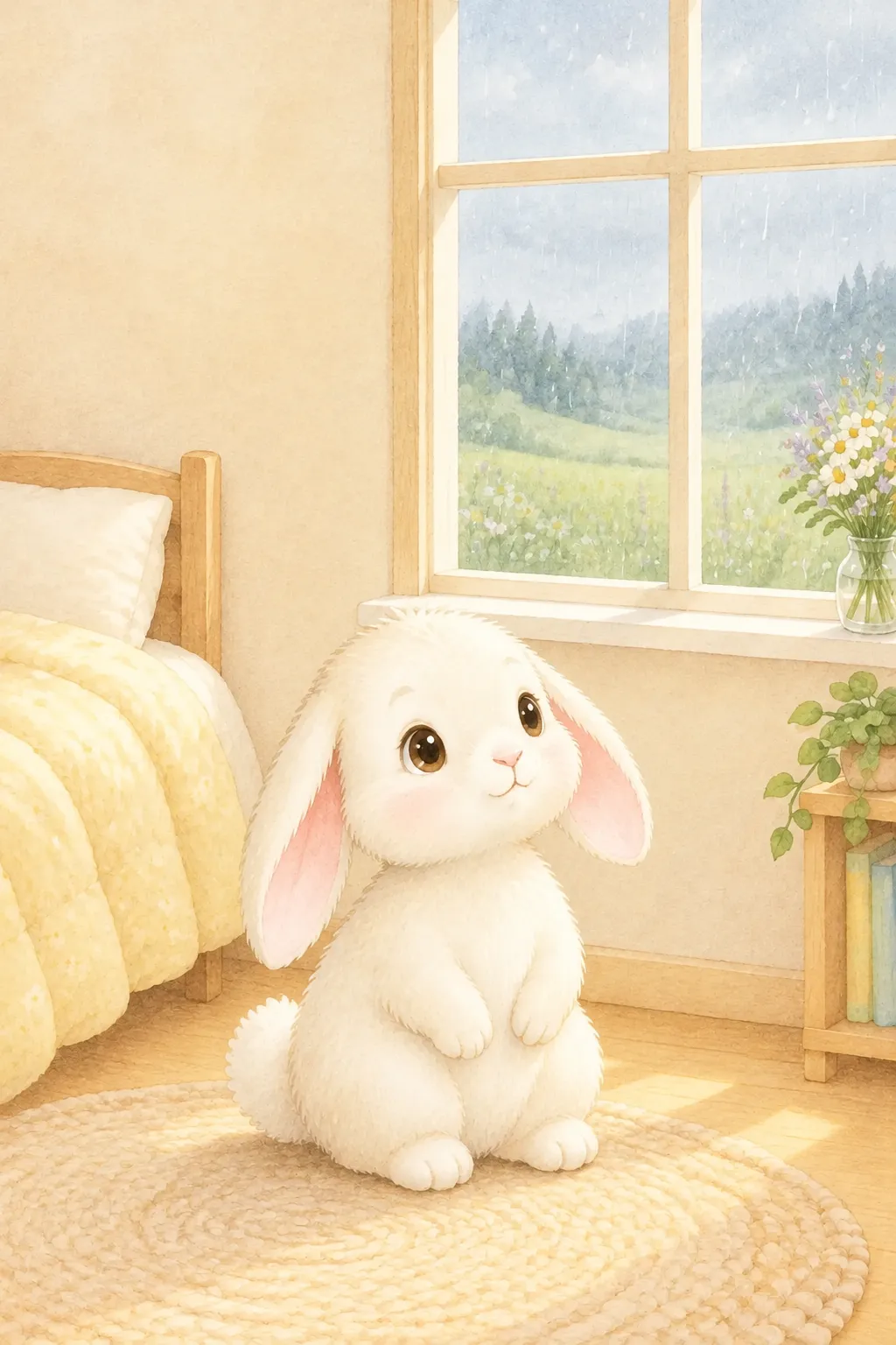 후두둑! 비가 왔어요.
헤일리는 귀를 쫑긋!