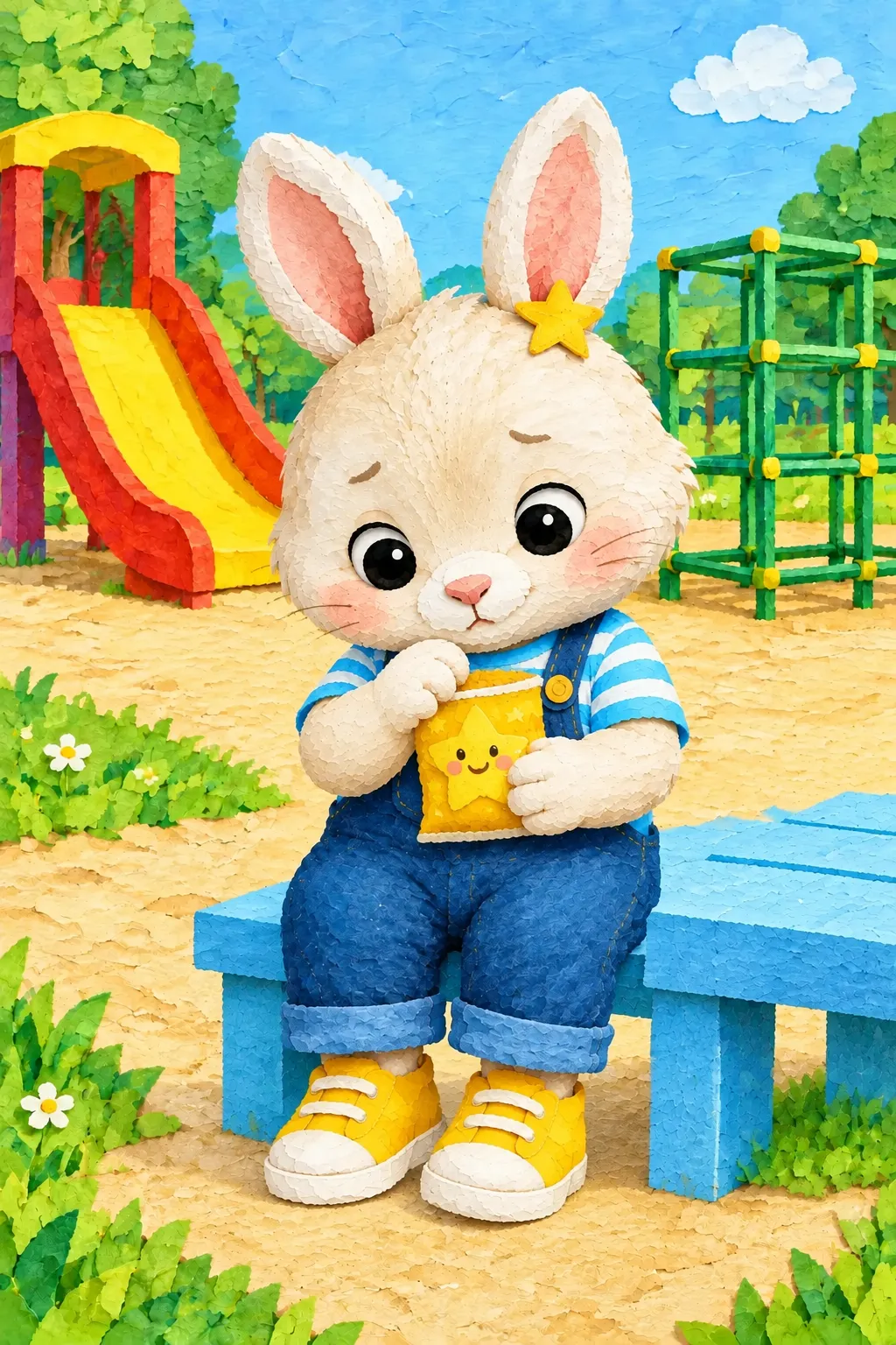 별이는 과자를 꼭 쥐었어요.

'혼자 다 먹을까?'