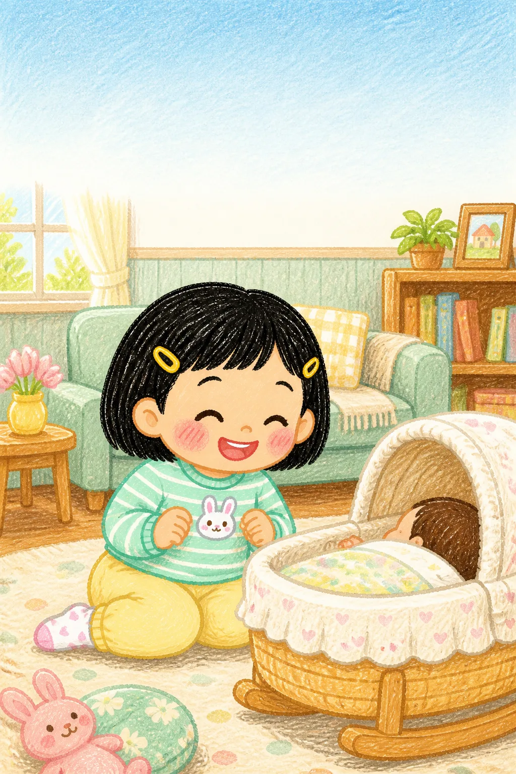우리 집에 아기가 왔어요 — 도토리책방 AI 동화